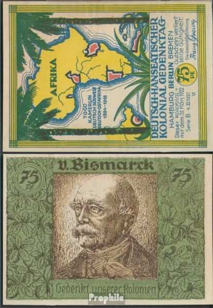 Banknoten Berlin 1921 Notgeld: 88.3 Bild 6 von Bismarck Notgeld des Dt.- gebrauc