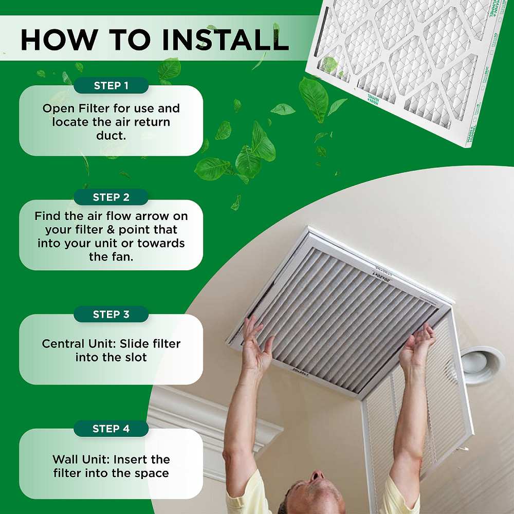 16x20x4 MERV 8 Pleated AC Furnace Air Filters. 4 Pack (Actual Depth: 3-3/4")