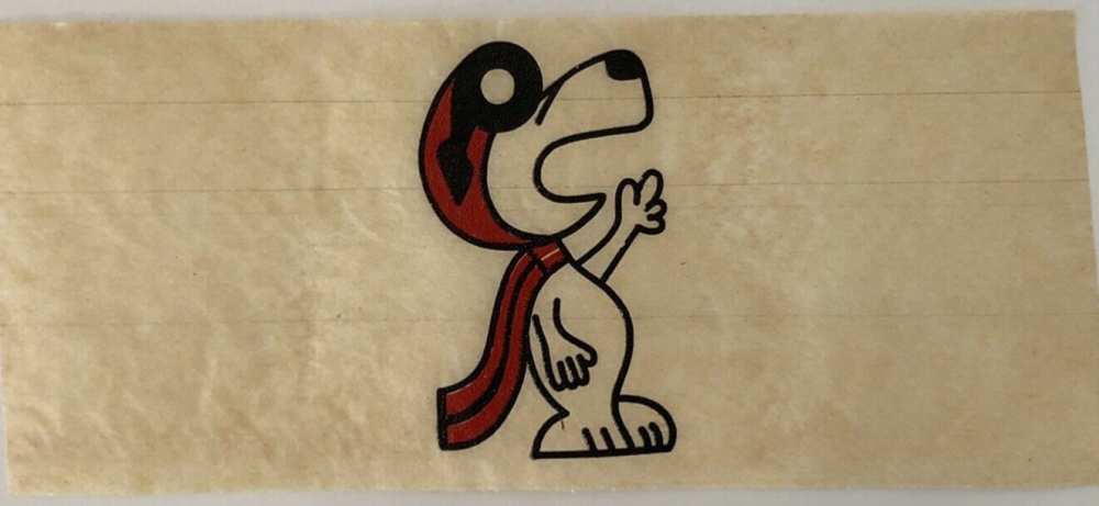 Original Vintage Snoopy Red Baron Peanuts Dog Cartoon Mini Iron On Transfer