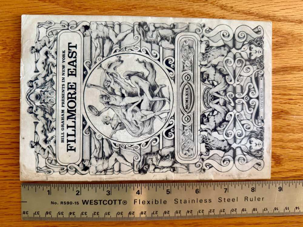 Fillmore East Concert Program - Oct 20-25 1969 The Who Tommy