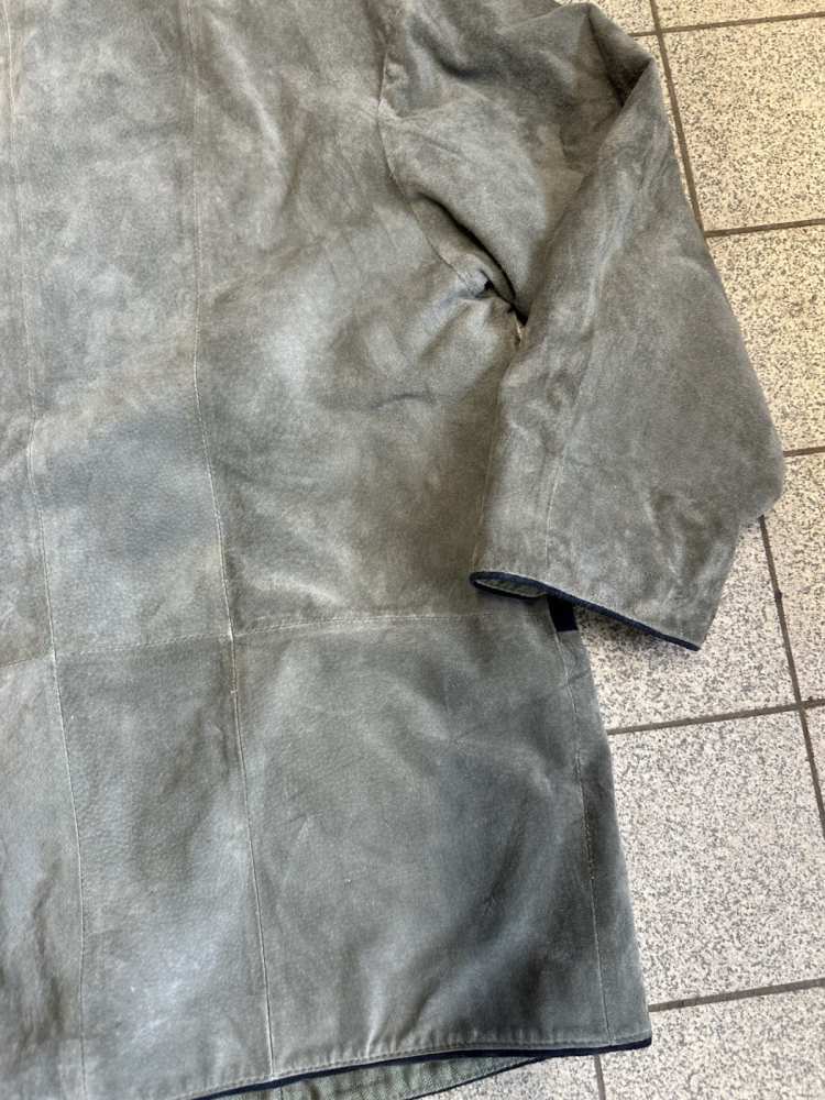 Traditional leather jacket Dino&rsquo;z gray ducks leather comfortable soft size 42 traditional velour