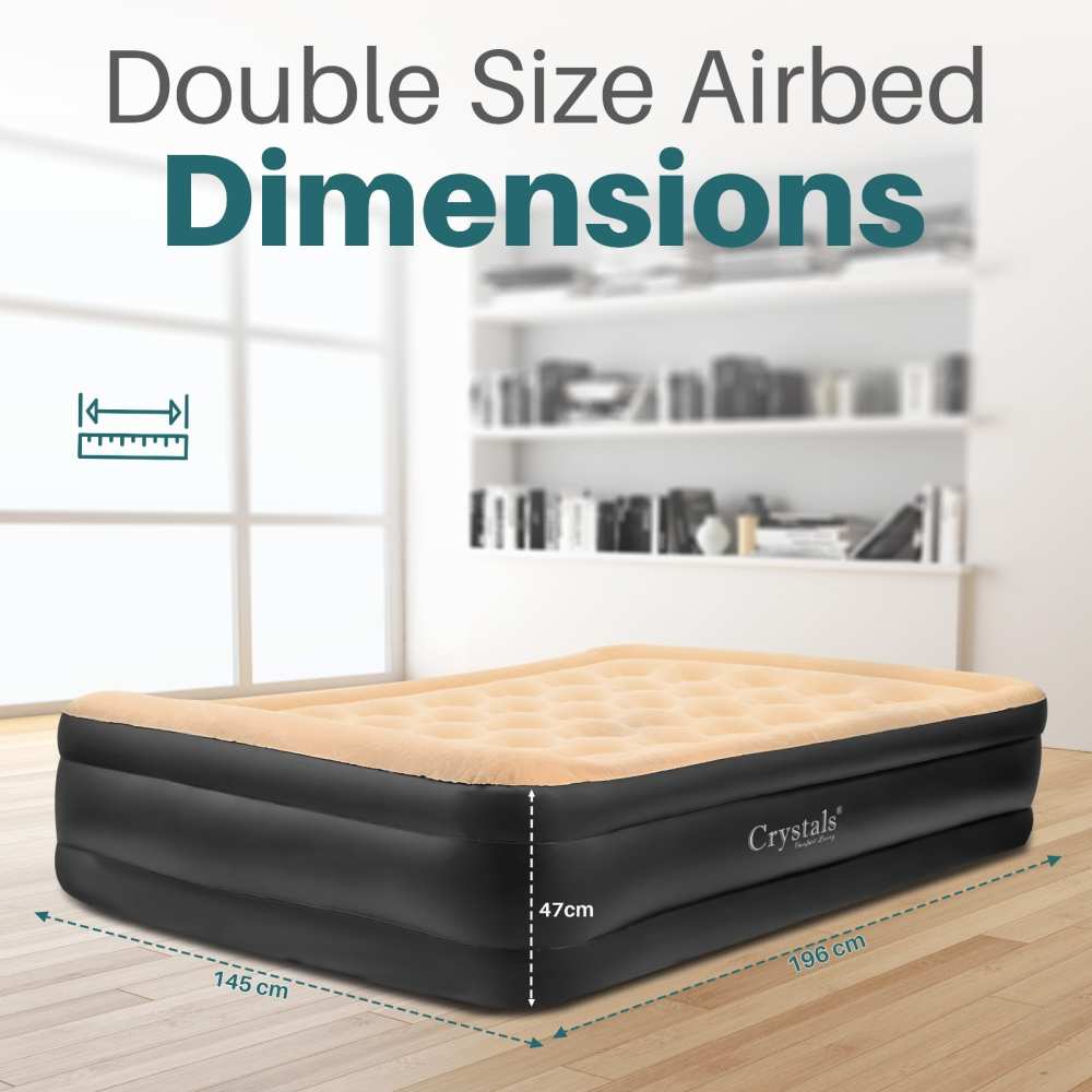 AIR BED BLOW UP INFLATABLE MATTRESS WITH BUILT IN ELECTRIC PUMP HIGH RAISED