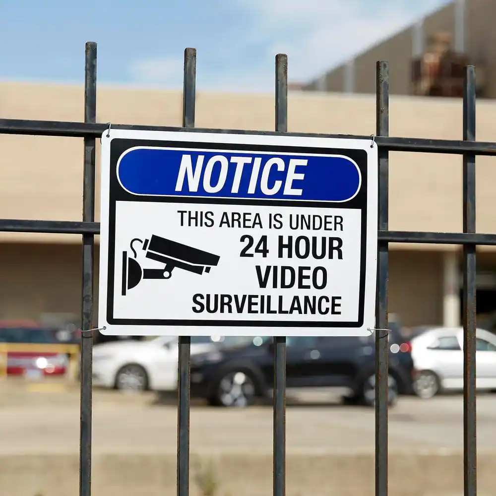 10 in. x 14 in. 24-Hour Video Surveillance Sign