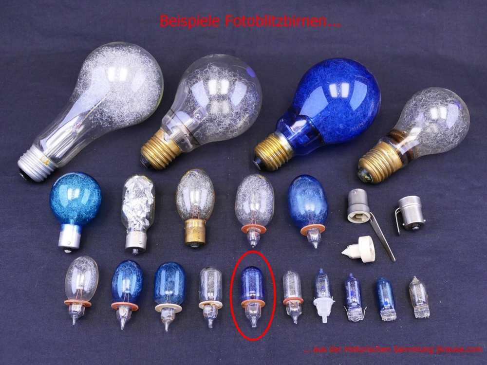 10 Osram Blitzbirnen XM 1B - historische Blitzlichtbirnen&nbsp;Vacublitz