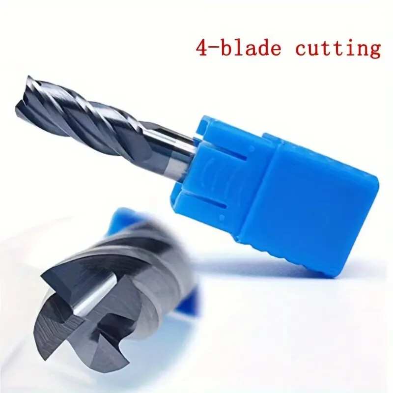 2PCS 3/4" Shank x 4" LONG 4Flute Solid  Carbide End Mill - Tialn Coated USA