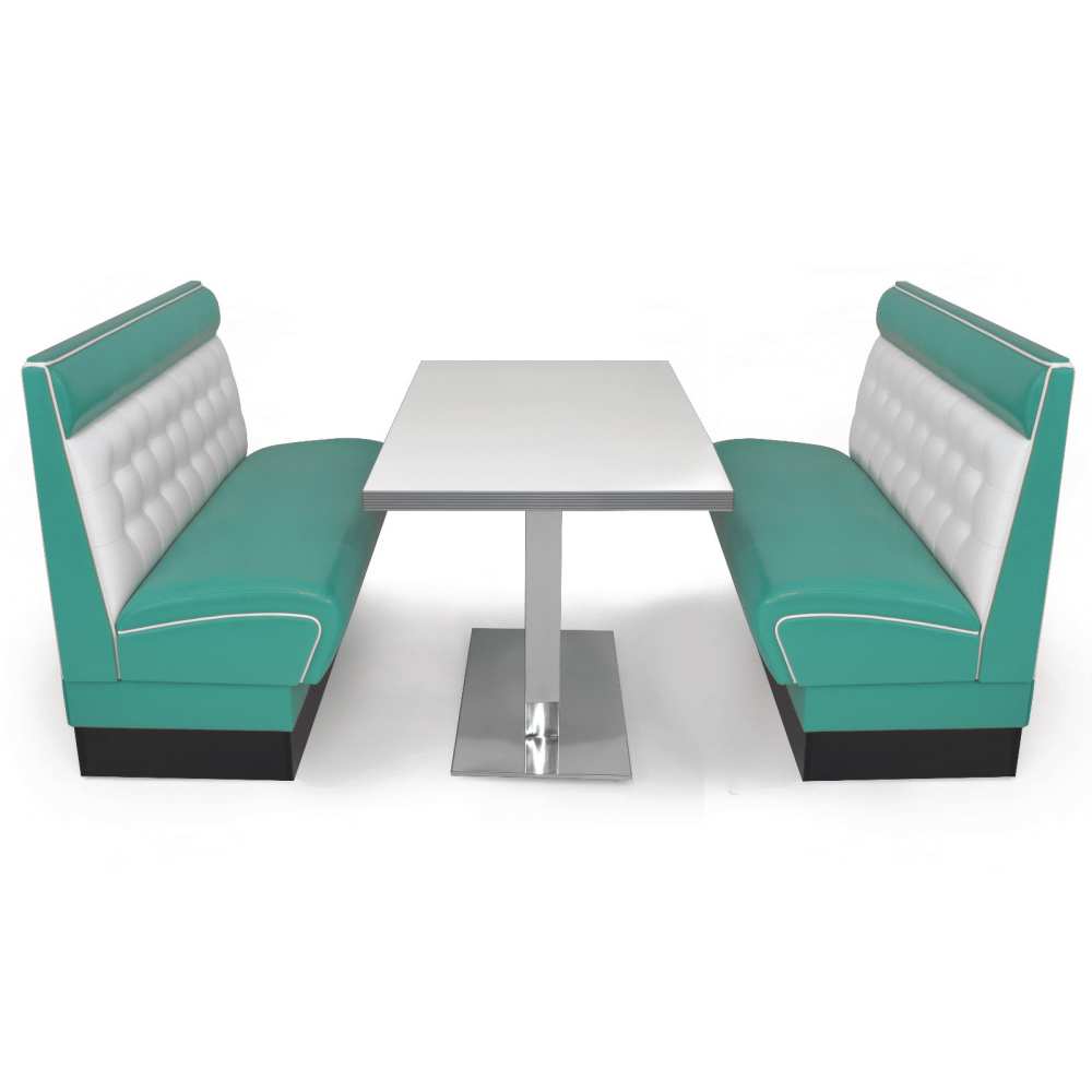 American Dinerbank Chicago Set II blau-weiß, Fifties-Sixties Retro
